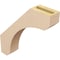 Ekena Millwork 3-inch W x 16-inch D x 16-inch H Legacy Rough Cedar Woodgrain TimberThane Knee Brace, Primed BRCUR03X16X16LECRCPR - alternate 4